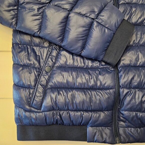 Guess Lightweight Navy Nylon Puffer Jacket -- Large - Picture 4 of 7